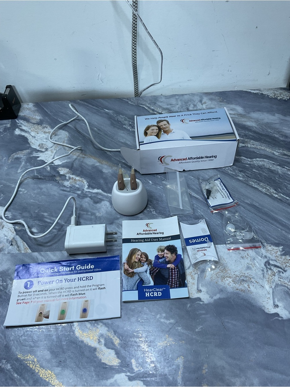 Advanced Affordable Hearing HearClear HCRD Hearing Aid Kit - White